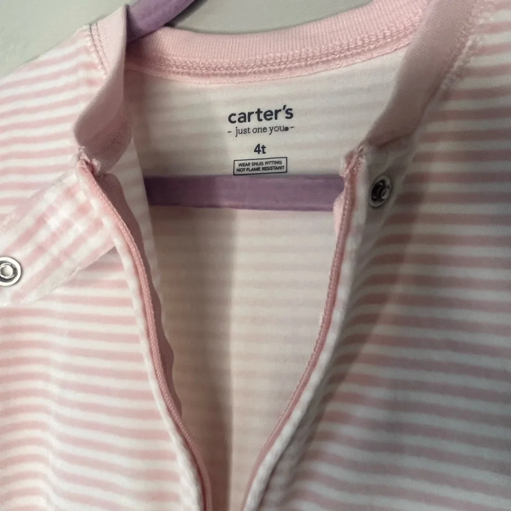 Carter's 2 Pair Bundle Girls Footie Pajamas Size 4T